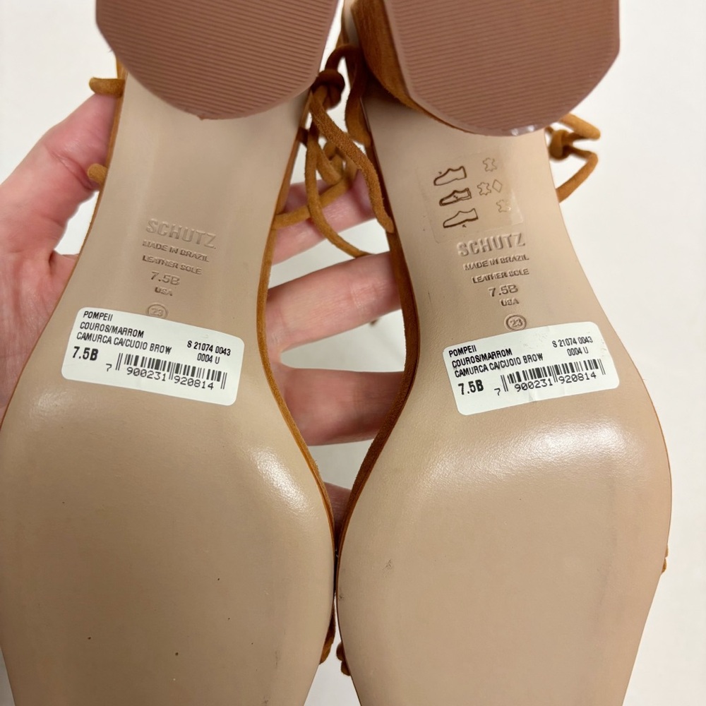 FLAW SCHUTZ Pompeii Sandal in Cuoio Brown Size 7.5 - Picture 9 of 10
